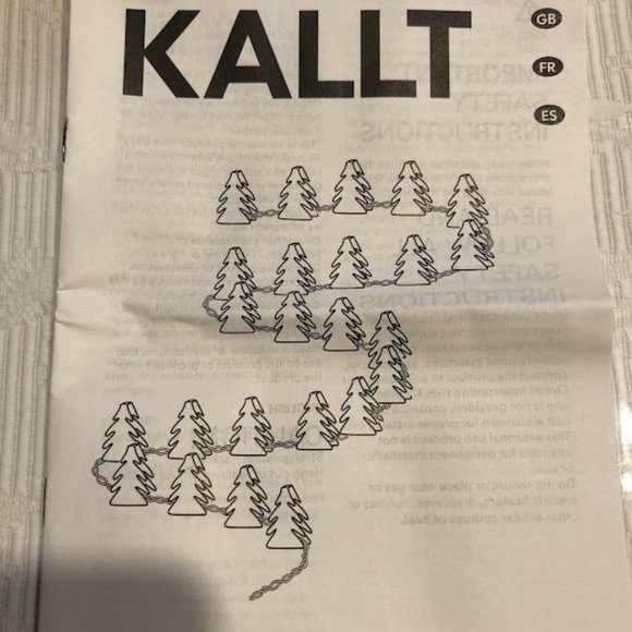 SET of 2 - IKEA KALLT string light garland, white leaf - Picture 8 of 8